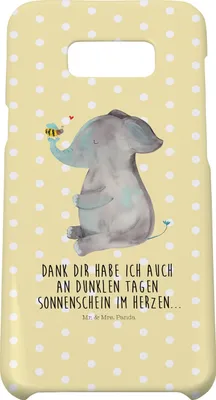 Produktbild von Mr. & Mrs. Panda Samsung Galaxy S8 plus Handyhülle  Elefant Biene - Gelb Pastell - Geschenk, Lustige Sprüche, Handy, Hochzeitsgeschenk, Case, Hülle, Cover, Liebe