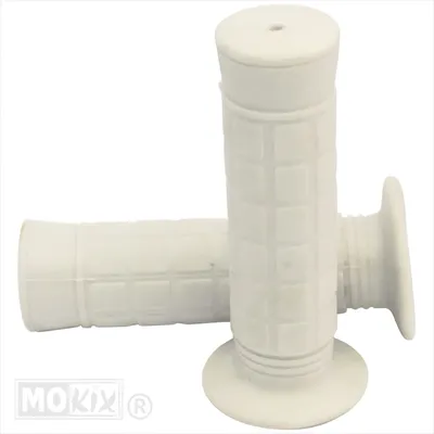 Zdjęcie produktu dla Para gumowych uchwytów "Retro", Ø 22/24 mm, biały