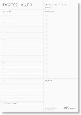 Productafbeelding van Dagplanner, notitieblok A5, takenlijst, 50 pagina's, geschikt voor kantoor en studie