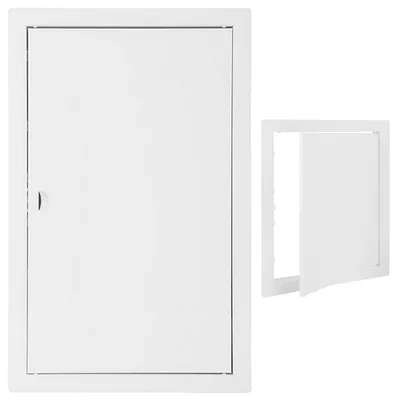 Produktbild von Revisionsklappe Revisionstür Metallische FEINZ 25x50 cm - Weiß - Robuste Bauweise - Einfache Montage - Sicherer Verschluss