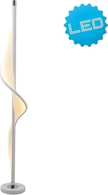 Produktbild von LED Vloerlamp Bandera 153 cm mit kunstzinnig gedraaid Design, warmweißes Licht, moderne Wohnraumbeleuchtung