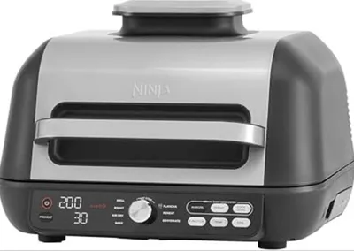 Produktbild von Ninja AG651EU, Schwarz, Rechteckig, Tasten, Drehregler, 704 cm², Keramik, 2460 W