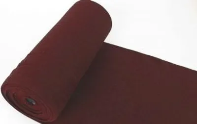 Produktbild von Bündchenstoff LUC Melange Black Bordeaux, Uni 270 g/m², Strickschlauch glatt/fein, 35 cm breit, 25 cm lang, Schlauch, Meterware