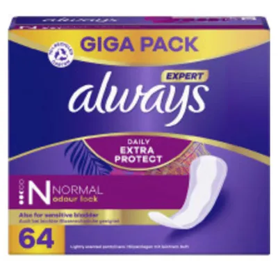 Produktbild von Always Daily Extra Protect Einwegunterlagen, Normal, 64 Stück