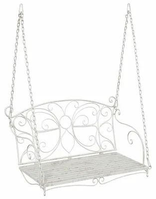 Obrázek produktu pro Houpací lavička Ocel 105,5 x 61 x 56 cm Antická bílá