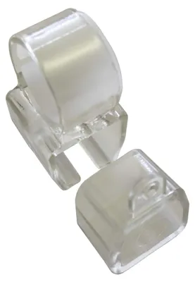 Halter für U-Schienen, Kunststoff, transparent, 2 Stück