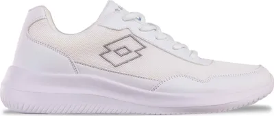 A white Lotto sneaker is shown from the side against a white background.