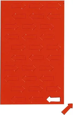 Produktbild von MAUL Magnetsymbol Pfeil 30 Stück Ferrit magnetisch beschriftbar 1 x 2 x 0.1 cm rot