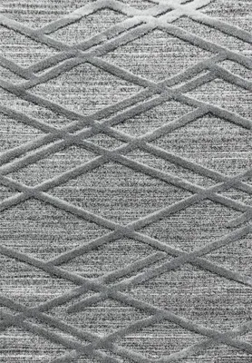 Image de Teppium Tapis Couloir 80x150 cm Gris Effet 3D Haut Bas Shaggy Scandinave Bohème Moderne Doux Entretien Facile Entrée Cuisine Chambre