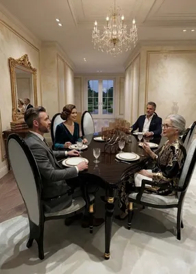 Produktbild von Esszimmer set Esstisch 6x Stühle Schwarz Modern Stil Elegant