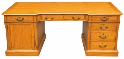 Obrázek produktu pro Casa Padrino, psací stůl z masivního dřeva, přírodní barva, 190 cm - kancelářský nábytek