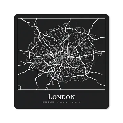 Produktbild von MuchoWow® Mauspad Mousepad Karte - Stadtplan - London - Karte 20x20 cm - Mousepads - Maus Mat - Pad - Mausunterlage - Desk Mat - Bureauartikeln