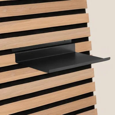 Image de Étagère murale métallique pour panneaux acoustiques - pratique et élégante - 1 pièce - 15 x 10 cm