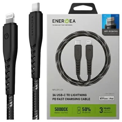 Immagine prodotto di Energea Nyloflex Cavo Usb-C - Lightning C94 Mfi da 1,5 m nero/nero