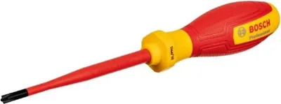 Produktbild von Schraubendreher VDE, Bosch Professional, SL/PH1x100, Isoliert bis 1000V, Thermoplastischer Elastomer (TPE) Griff