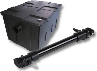 Produktbild von SunSun Komplettset: CBF-550 Teichfilter bis 60000 L Teichfilteranlage als Durchlauffilter, CUV-672 Teichklärer UVC Klärer mit 72 Watt UV-C Leistung