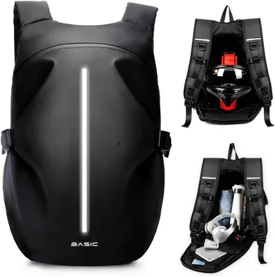 Produktbild von Motorradrucksack Herren wasserdichter Helmrucksack Laptoptasche