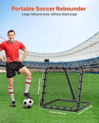 Zdjęcie produktu dla 34"x34" Siatka do piłki nożnej Rebounder Kick-Back Przenośny sprzęt treningowy do piłki nożnej Prezenty