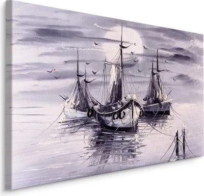 Produktbild von Fabelhafte Canvas LEINWAND BILDER 120x80 cm XXL Kunstdruck Meer Segelboote Himmel