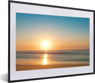 Produktbild von MuchoWow® MuchoWow® Gerahmtes Poster Meer - Farben - Sonne 60x40 cm - Poster mit zchwarzem Bilderrahmen - Schlafzimmer - Plakat in Rahmen - Drucken