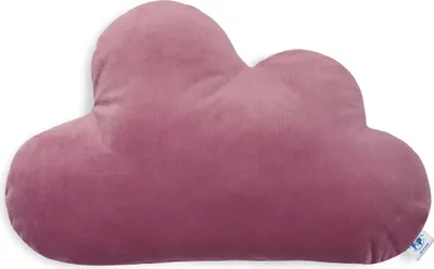 Produktbild von Pepi Kuschelkissen in Wolken Form - Handgenäht Antiallergenes Kissen 55×36 cm - weiches Kinderkissen Dekokissen für Babys Plüschwolke - Nube Old Rosa