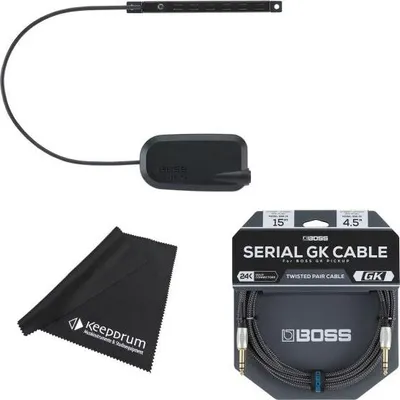 Produktbild von Boss GK-5 Gitarrentonabnehmer für Synthesizer-Effektgeräte mit BGK-15 Serial GK-Kabel und Tuch
