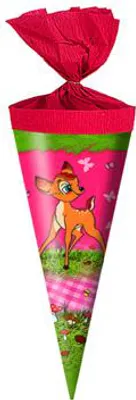 Produktbild von Schultüte / Zuckertüte / Länge: 25cm / rund / "Rehlein"