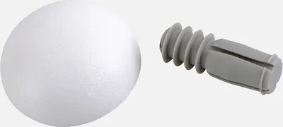 Produktbild von INOLINE - Endkappen für Handlauf, Aluminium Farbe Weiβ