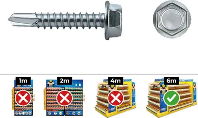 Produktbild von Selbstschneidende Schraube CELO 5,5 x 19 mm Blechschraube 500 Stück Verzinkt