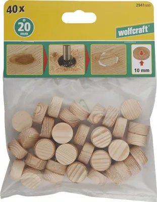 Image de wolfcraft 40 plaquettes coniques Ø 20