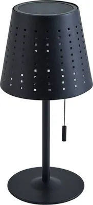 Produktbild von Lindby LED-Solar-Tischleuchte Hilario, schwarz, Eisen, Akku