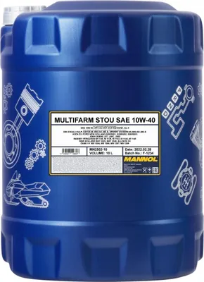 Produktbild von 10 Liter MANNOL 10W-40 Multifarm STOU ALLISON C4 Chrysler MS-1204 Chrysler MS-1206 Chrysler MS-1207 Chrysler MS-1209 MAT 3525 MAT 3526 CATERPILLAR TO-2 Ford WSS-M2C159-B Ford WSS-M2C159-C CMS M 1135 CMS M 1139 CMS M 1144 CMS M 1143 CMS M 1145 MB 227.1 MB 228.1 ZF TE-ML 06A ZF TE-ML 06C ZF TE-ML 07B Eaton M-2950-S Eaton I-286-S Volvo WB 101