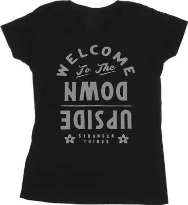 Produktbild von Netflix - "Stranger Things Welcome To Upside Down" T-Shirt für Damen BI40253 (L) (Schwarz)