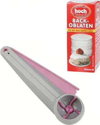 Produktbild von Neustanlo | Makronenformer | 3 cm Ø | inkl. Backoblaten 40 mm | praktische Anwendung | ideal für gleichmäßige Plätzchen und Makronen