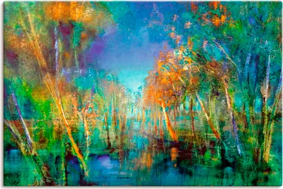 Produktbild von ARTland Leinwandbild Waldbaden Größe: 30x20 cm