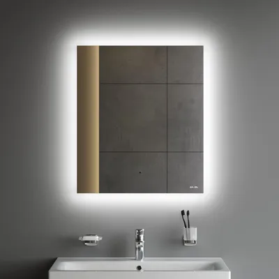 Produktbild von AM.PM Hit LED Spiegel 60 x 70 cm mit Beleuchtung Badezimmerspiegel Spiegel mit Licht dimmbar 3 Farbtemperaturen Touchless Sensor & Anti Beschlag