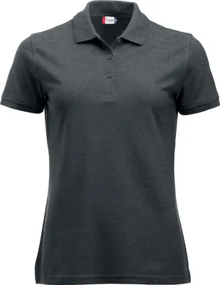 Produktbild von Damen Poloshirt Manhattan mit Rippenbündchen, Jacquard-Kragen und Knopfleiste