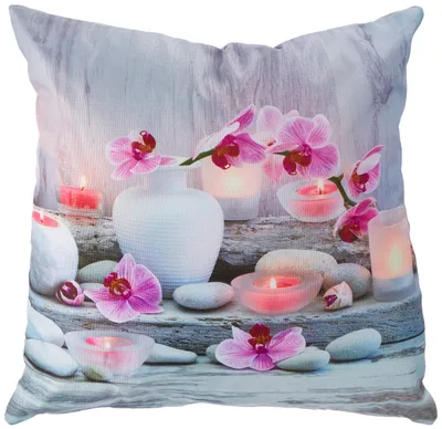 Dekokissen 40x40 cm, Polyester, mehrfarbig, waschbar