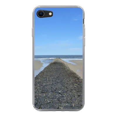 Produktbild von MuchoWow® Handyhülle Schutzhülle Hülle für iPhone 7 Nordsee - Strand - Wasser Silikon Softcase Handy Hülle - Kartenhalter