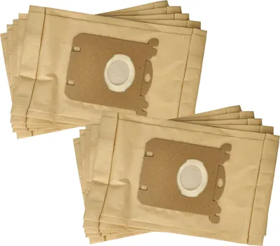 Produktbild von vhbw 10x Staubbeutel kompatibel mit Electrolux TO 6300 - TO6399 Calypso, U 4551, Smartvac Z Staubsauger - 16,5cm x 26cm Sandfarben