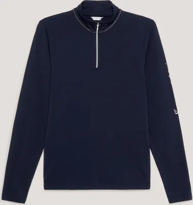 Produktbild von Tommy Hilfiger Damen Thermo Shirt mit Nieten desert sky 1/4 zip HW23, Größe:S