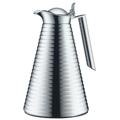 Produktbild von 1x alfi Isolierkanne Achat geriffelt, chrom 1,0 l Thermoskanne