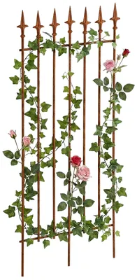 Produktbild von CLP Rankgitter Elisa 100 x 50 cm aus lackiertem Eisen im Jugendstil für Garten antik braun