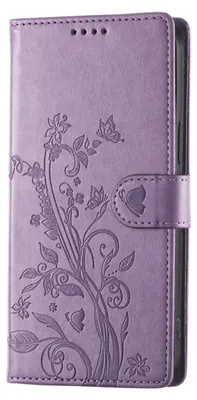 Produktbild von Avizar, Hülle für Honor 600 Brieftasche Blumenmuster mit Ständer, Violett