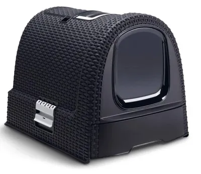 Obrázek produktu pro Curver Toaleta Pro Kočky Rattan Antracit Grey 00615-P15