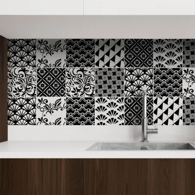 Imagen del producto de Pegatinas decorativas para azulejos - Set de 32 pegatinas autoadhesivas - 10 x 10 cm