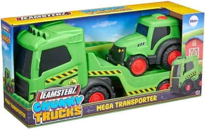 Image de Camion jouet de ferme « Mega Transporter » avec tracteur - Jouets de ferme