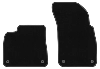Produktbild von Velours-Fußmatten Vorne für Audi Q7 II 2017- (7-Sitzer) – 2-tlg, Schwarz, passgenau – Wielganizator BASIC