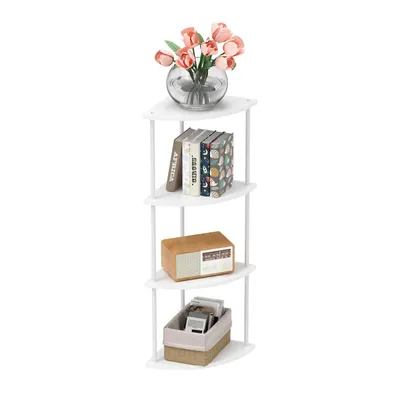 Produktbild von 4-Ebenen Eckregal 93cm Eckregale Aufbewahrungsregal Eckregal stehend Ideal für Schlafzimmer, Küchen, Badezimmer, Balkone usw.