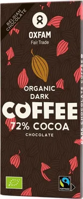 Zdjęcie produktu dla CZEKOLADA GORZKA Z ZIARNAMI KAWY FAIR TRADE100 g - OXFAM